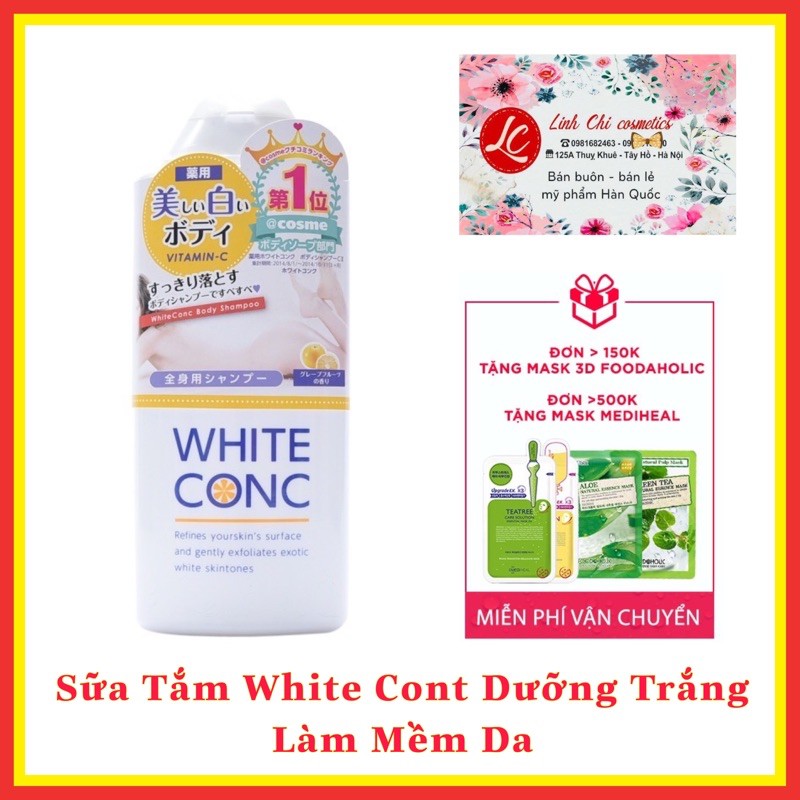 Sữa Tắm Trắng Da Body White Conc Nhật Bản 360ml