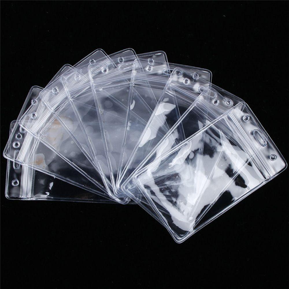 Bộ 10 Hộp Đựng Thẻ ID Bằng PVC Tiện Dụng Cho Trường Học / Văn Phòng Ốp