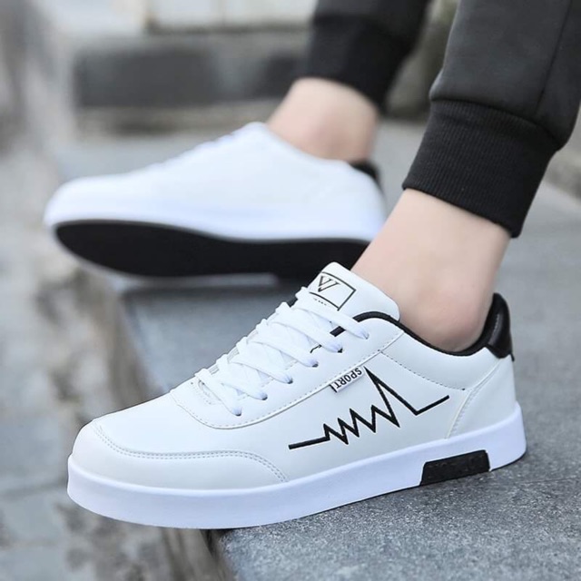 [ MUA 1 TẶNG 1 ] Giày thể thao nam-giày thể thao sneaker nam trắng cổ thấp