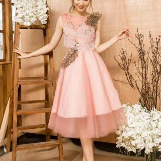ĐẦM XÒE CÔNG CHÚA ĐÍNH HOA 3D