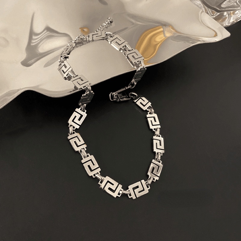 Dây Chuyền Bạc 19A1383 Thiết Kế Đơn Giản Phong Cách Retro Hợp Thời Trang