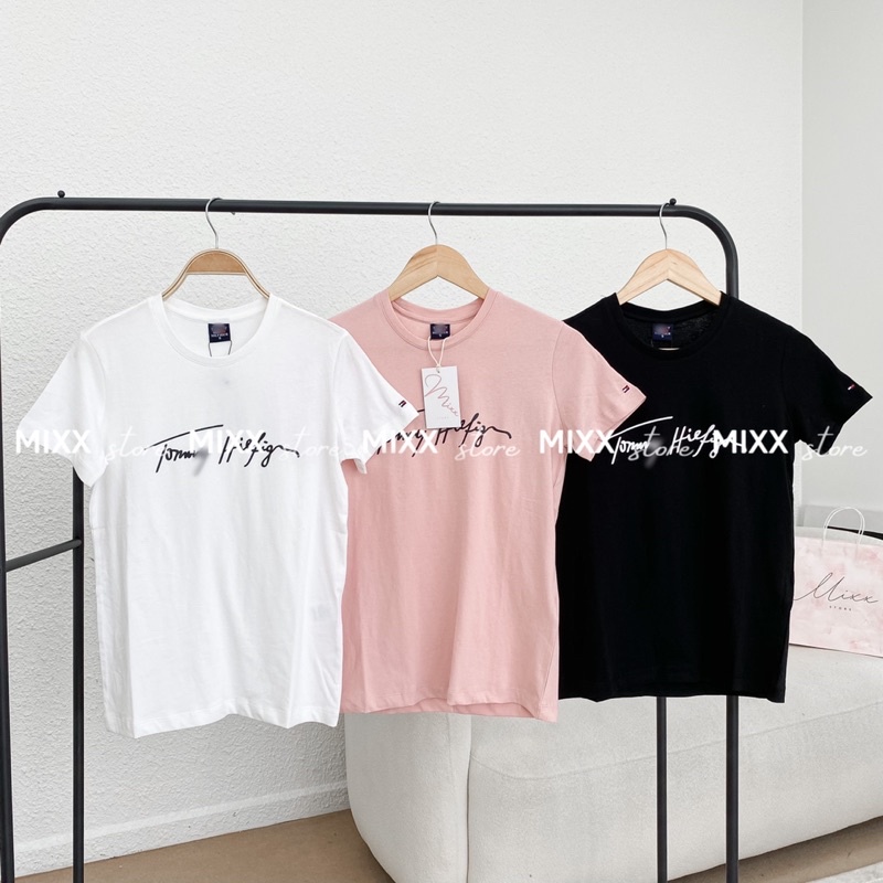 Áo thun nữ TOM-MY chữ ký chất cotton mềm mịn thoáng mát phom vừa chuẩn đẹp
