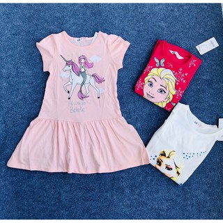 Đầm thun bé gái size 4-5 tuổi Hm xuất dư
