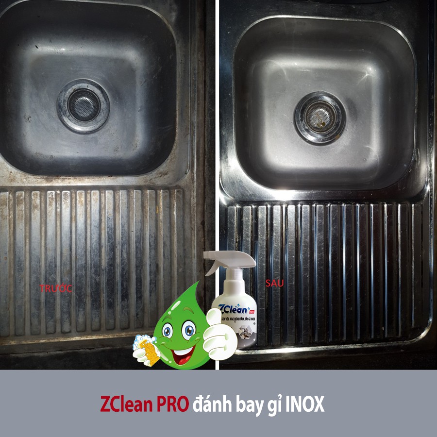 [TẨY CẶN CANXI TRÊN SEN VÒI] Nước tẩy cặn canxi ZCLEAN | Tẩy cặn Canxi, đốm nước cứng, ố mờ Trên Sen vòi, Vách Kính,Inox