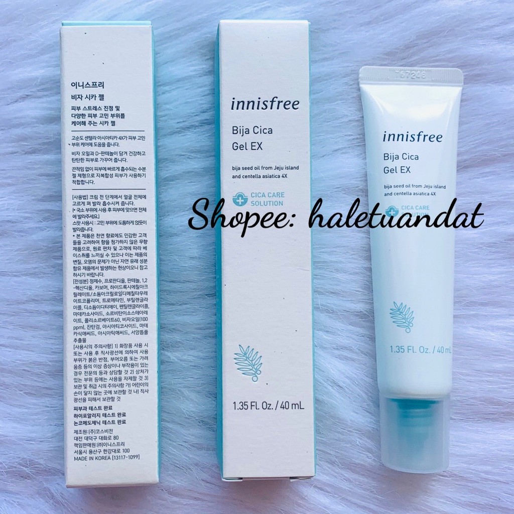 Tinh Chất Phục Hồi Da Mụn Innisfree Bija Cica Gel EX 40ml