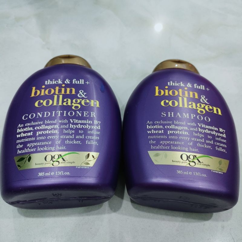 Dầu gội và dầu xả BIOTIN COLLAGEN OGX 385ml- Mỹ