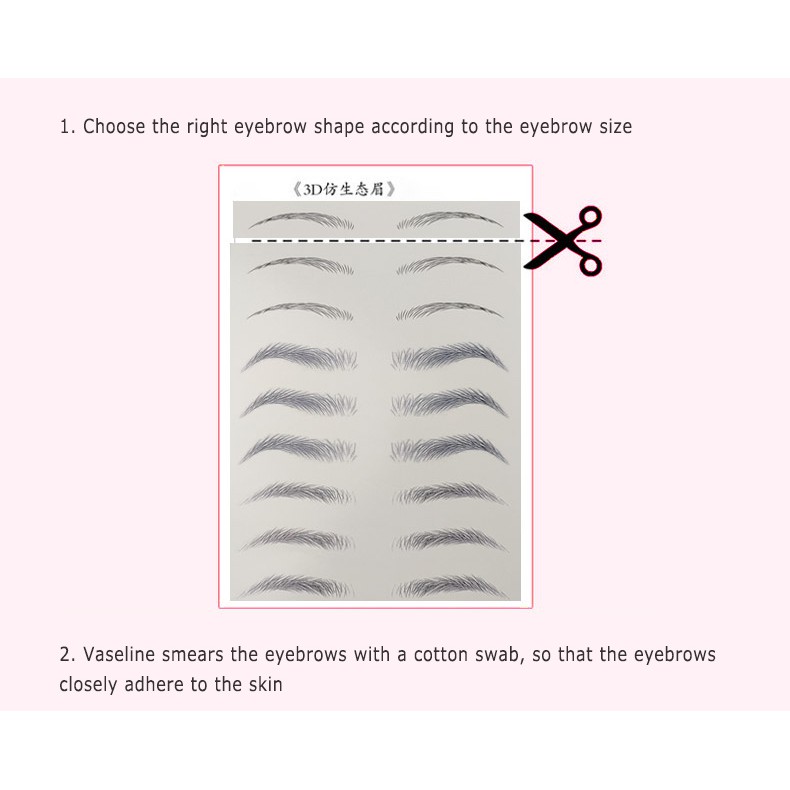 Miếng Dán Hình Xăm Lông Mày 4D Chống Thấm Nước Lâu Trôi Không Nhòe