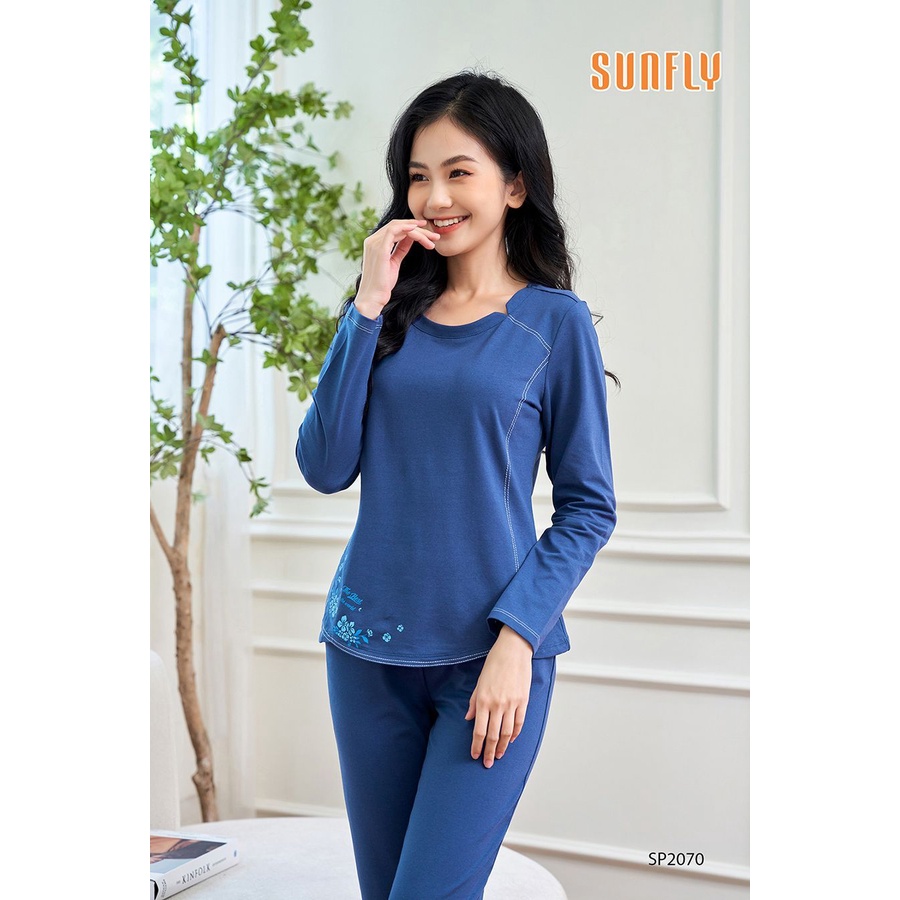 SP2070-BỘ MẶC NHÀ COTTON ÁO DÀI QUẦN DÀI