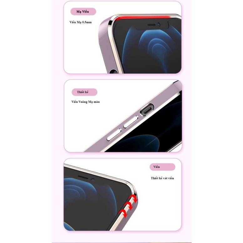 Ốp lưng Cạnh vuông_ Realme 5/5Pro 5G/ 5i/ 6i/ 8/ C11 2020 / C12/ C15/ C20/ C21y _Mạ màu viền_Vát Cạnh_Có Logo TimShop