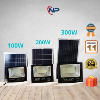 Đèn năng lượng mặt trời,đèn pha led năng lượng 300w,200w,100w,60w vỏ nhôm,đèn báo phần pin,chống nước bh 2 năm