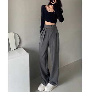 quần ống suông eo dán