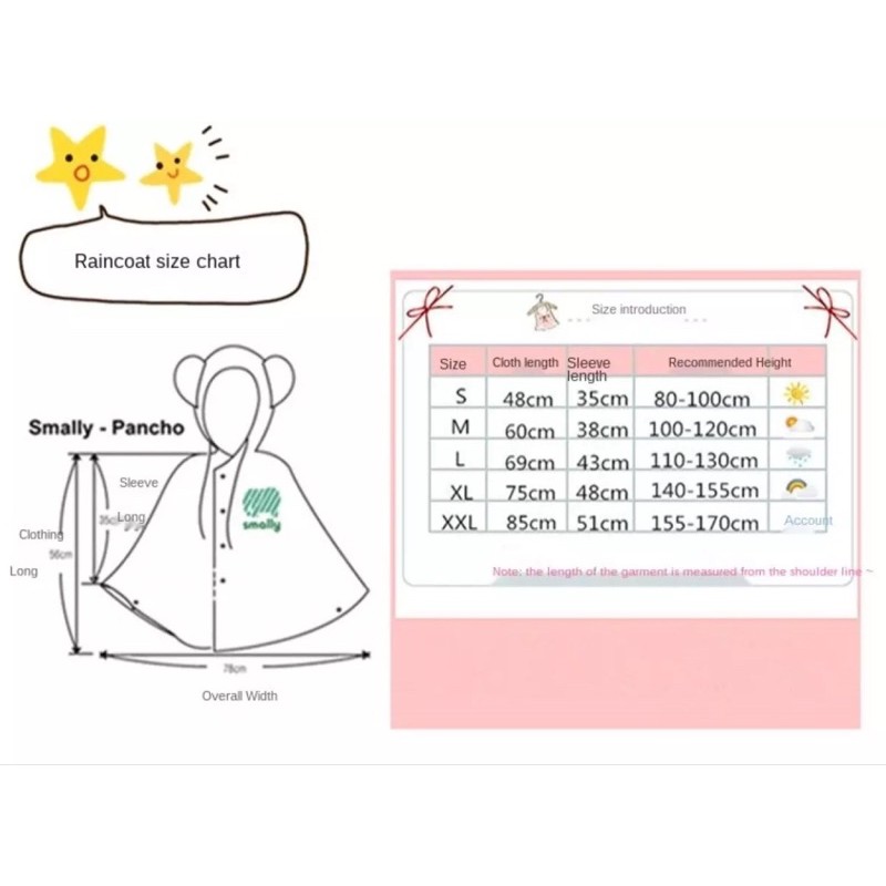 Áo mưa Smally cánh dơi cho bé