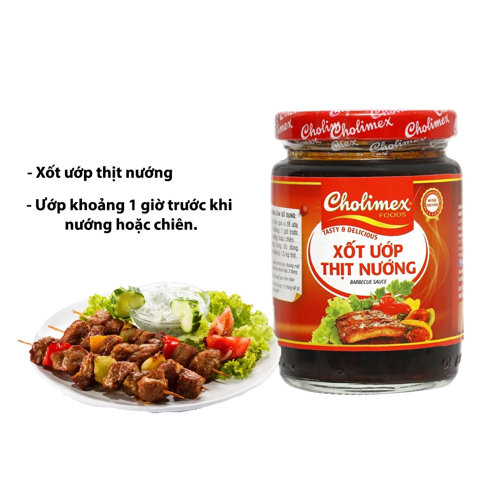 Xốt ướp thịt nướng Cholimex hũ thủy tinh 200g ngon như ngoài tiệm