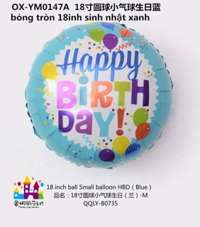 Bóng bóng tròn happy birthday