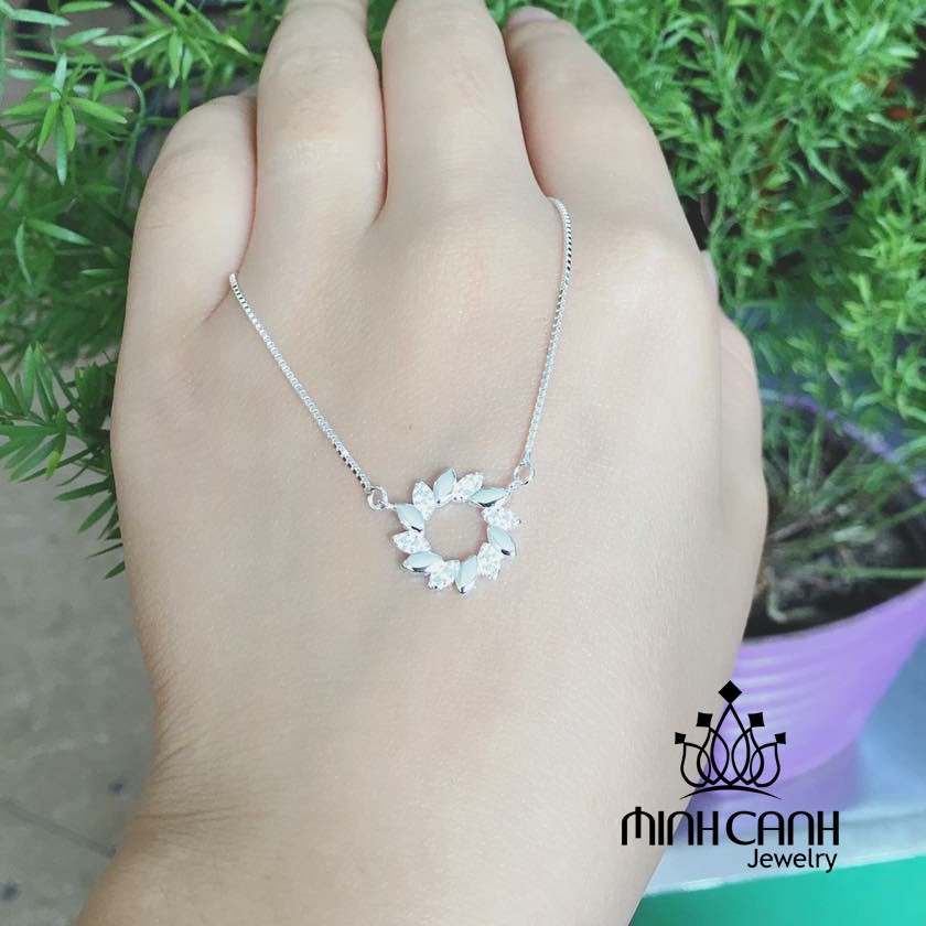 Dây Chuyền Vòng Tròn Nguyệt Quế Bạc 925 - Minh Canh Jewelry