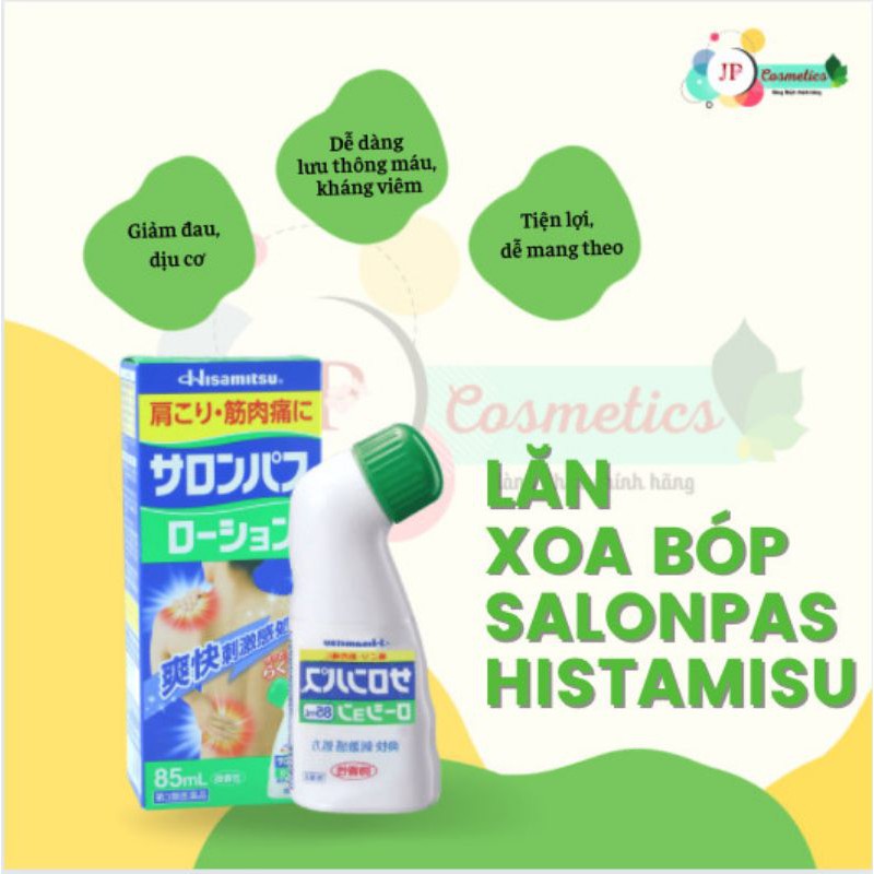 Chai lăn xoa bóp Hisamitsu Salonpas (Hàng air đủ bill)