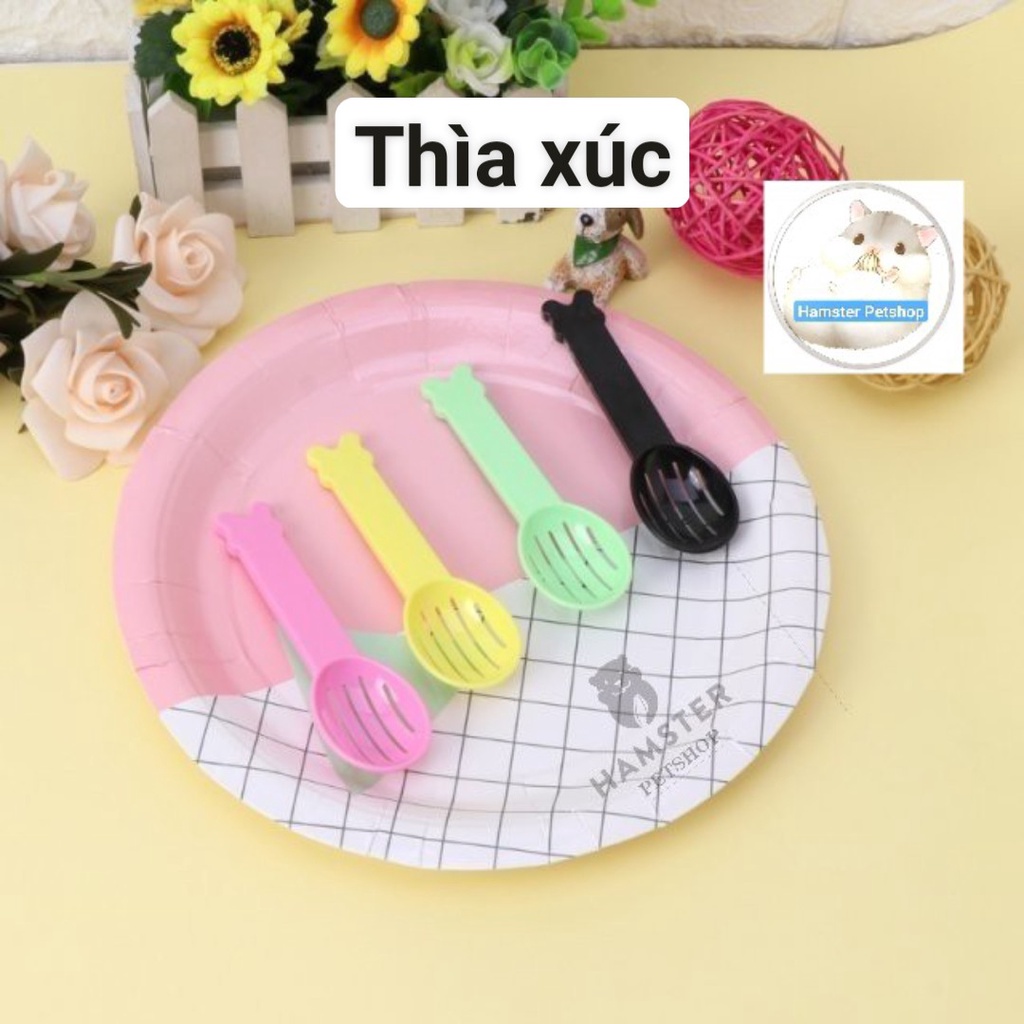 Thìa xúc thức ăn hamster và lọc cát loại đẹp