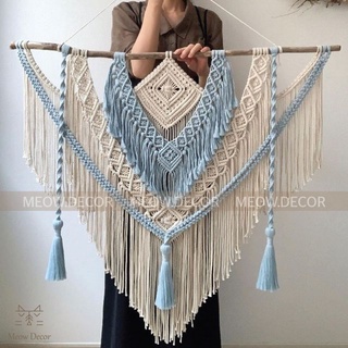 Mành macrame bigsize phong cách boho treo tường trang trí nhà cửa, homestay, quán cafe (W69)