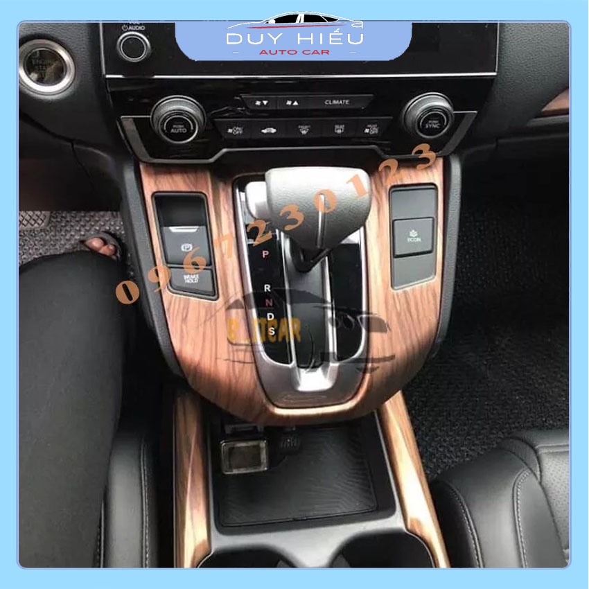 Bộ Ốp Trang Trí Nội Thất Ô Tô Honda CRV 2018-2021 Vân Gỗ 6 Chi Tiết