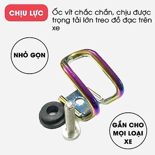 Móc Treo Đồ TiTan  7 màu Gắn Xe máy , Xe Điện Sẵn Ốc Bắt