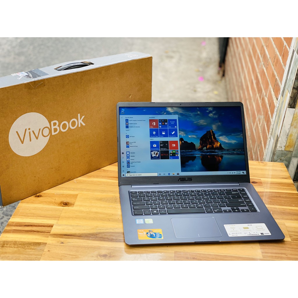 Laptop Asus Vivobook X510UQ,i5 8250U 4G SSD128+500G Vga 940MX Viền Siêu Mỏng Full Box