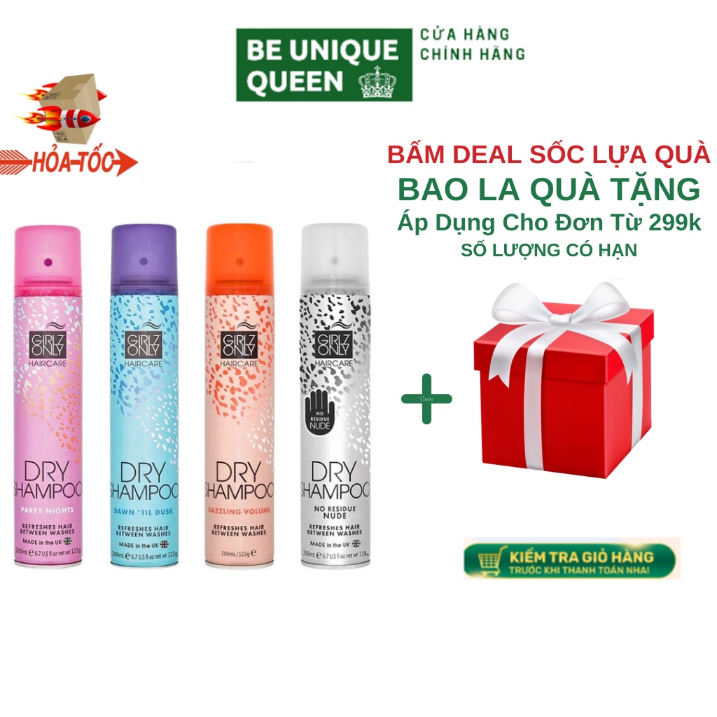 Dầu Gội Khô Girlz Only 200ml - Girlz Only dry shampoo 200ml