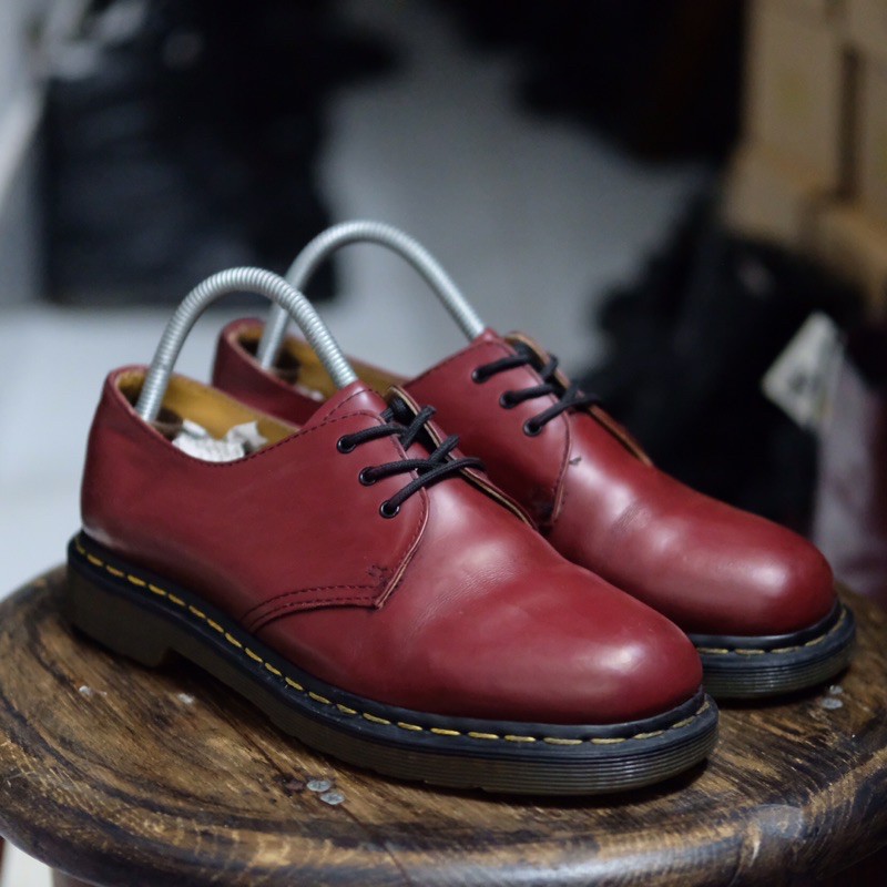 Giày Dr martens 1461 Cherry Red - Size 39 - Chính hãng đã qua sử dụng