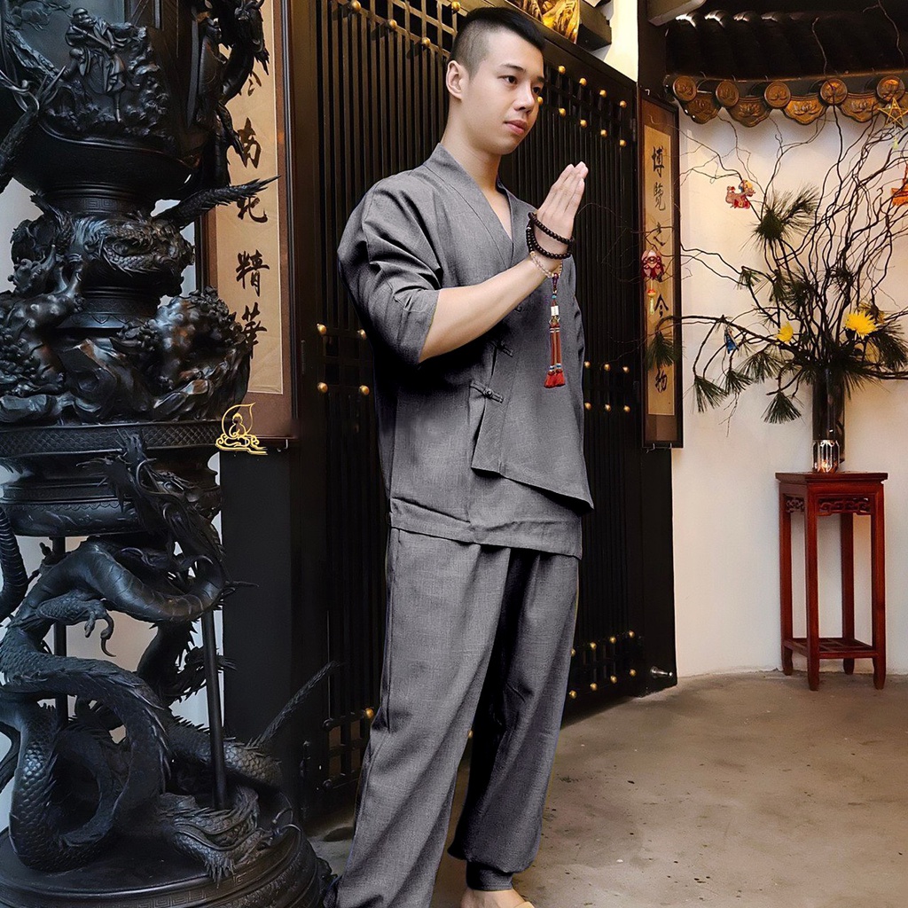 ĐỒ LAM ĐI CHÙA #Mã Freeship Xtra# Set Nam Cao Cấp SS1