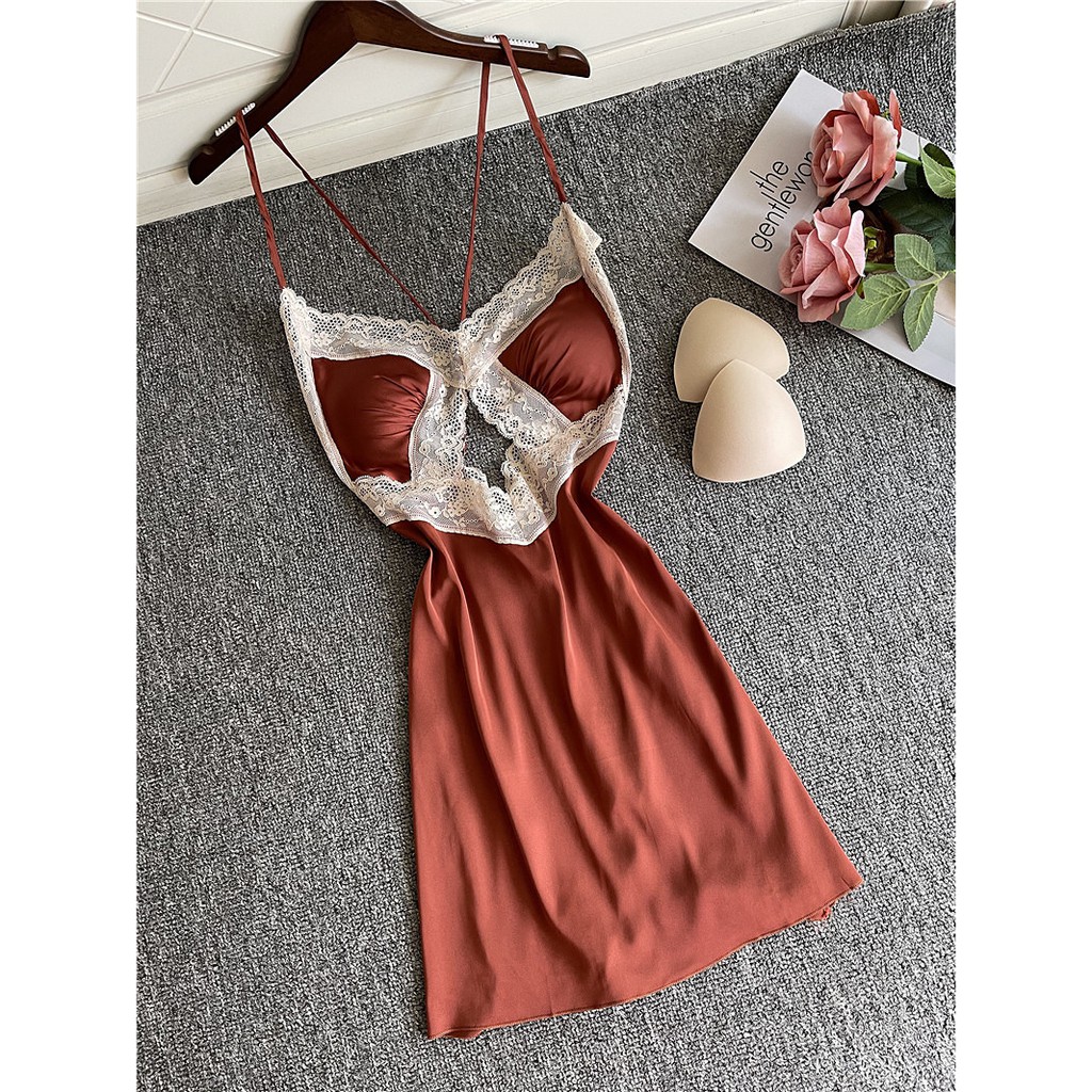 Váy ngủ lụa dây chéo sexy phía sau | BigBuy360 - bigbuy360.vn