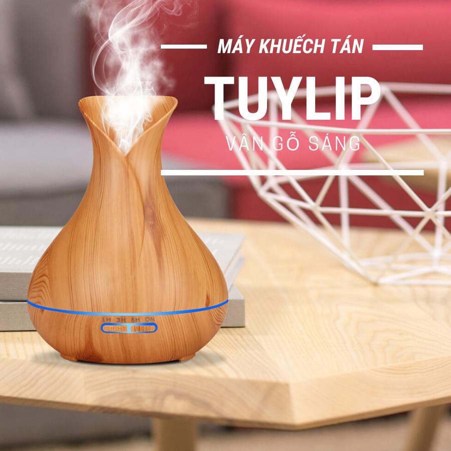 MÁY KHUYẾCH TÁN TINH DẦU HOA TULIP  | MÁY LÀM THƠM PHÒNG famimark.com