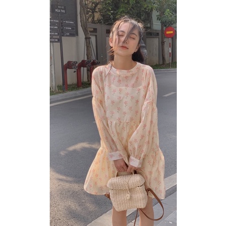 Váy babydoll ba tầng hoa TKV44 LOLLIE STUDIO