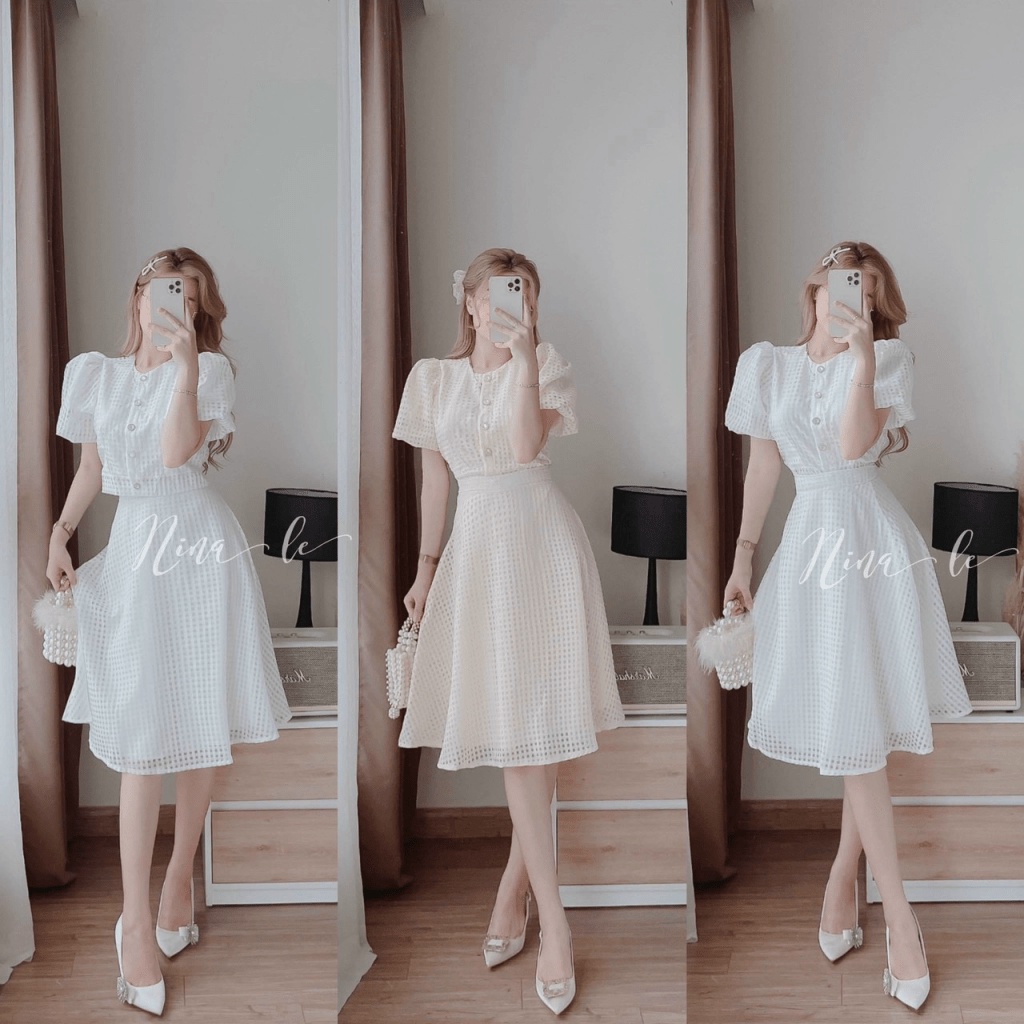 SET VÁY XÔ Ô VUÔNG CỰC XINH, CỰC CUTE CHO CHỊ EM ĐI CHƠI CŨNG NHƯ ĐI DU LỊCH UP Shop Valentina