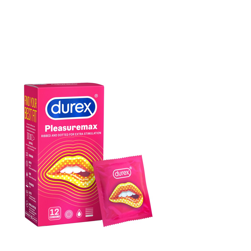 [MỎNG HƠN – NHIỀU GAI HƠN] Bao cao su Durex Pleasuremax có Gai và mỏng hơn - Số lượng 12 cái/hộp