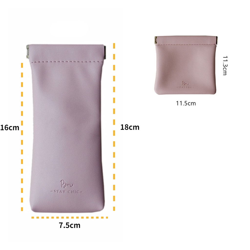 Ví Da Mềm Mini Đựng Son Môi Tai Nghe Thời Trang Cho Nữ