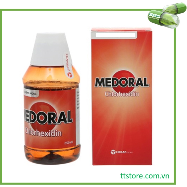 Nước súc miệng họng Medoral [Medoran, medora, betadine, chlorhexidine, clorhexidin]