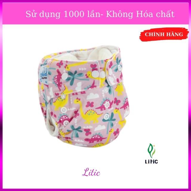 Bỉm vải Goodmama size M, L cho bé 3-20kg - Siêu chống tràn, vải mềm mịn, thoáng mát, có thể giặt