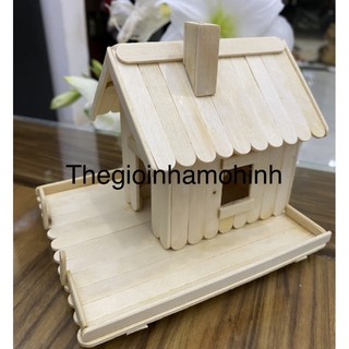 Nhà mô hình que kem handmade