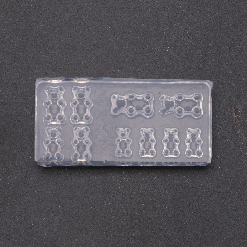 Set 5 khuôn silicon để tạo hình phụ kiện gấu dễ thương trang trí móng nghệ thuật