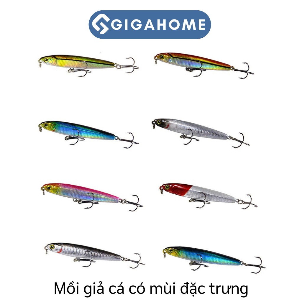 Mồi Câu Cá Giả 8.5cm Bằng Nhựa Có Móc Câu GIGAHOME 7562