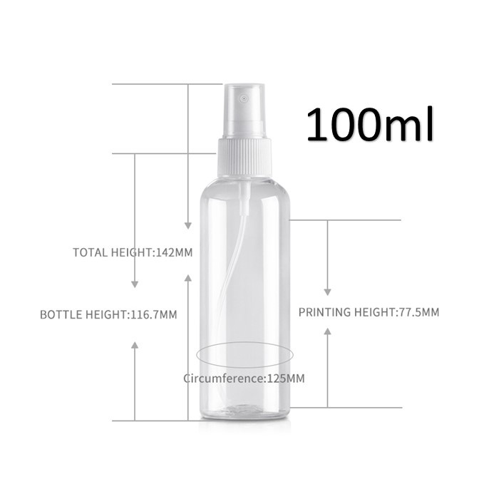 Chai chiết nước rửa tay, cồn sát khuẩn xịt phun sương chai PET dung tích 50ml/100ml