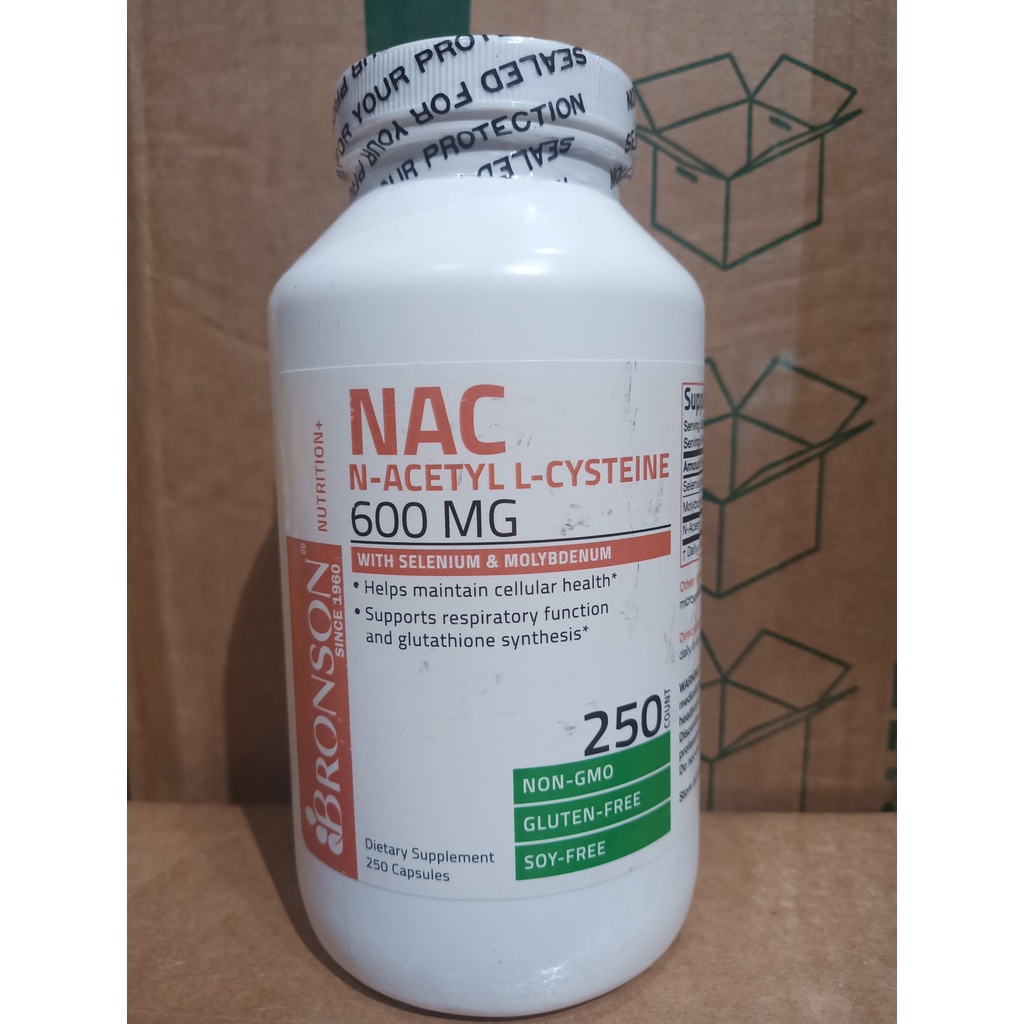 BRONSON NAC 600MG [250 Viên]  | N-Acetyl L-Cysteine - Giải Độc Gan - Chính Hãng The Shape