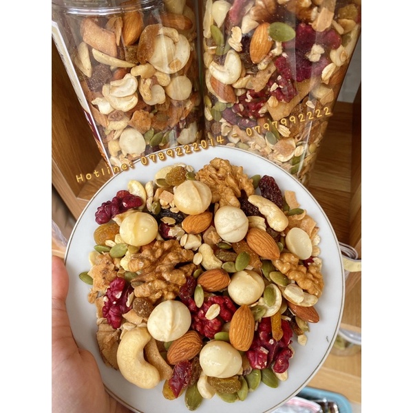 Ngũ cốc Granola siêu hạt 5% Yến Mạch 500gr vị tự nhiên