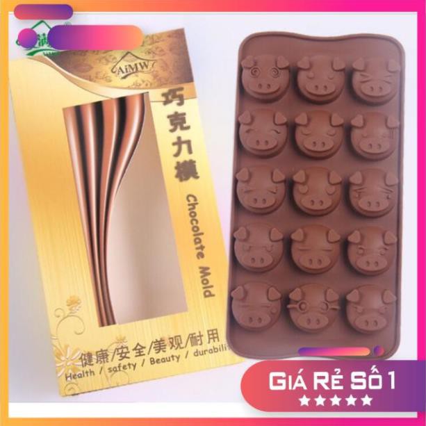 Khuôn đổ socola hình mặt lợn