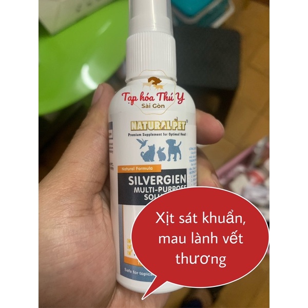 Chai xịt SILVERGIENE giúp sát khuẩn, giảm mùi hôi miệng và mau lành vết thương cho chó mèo