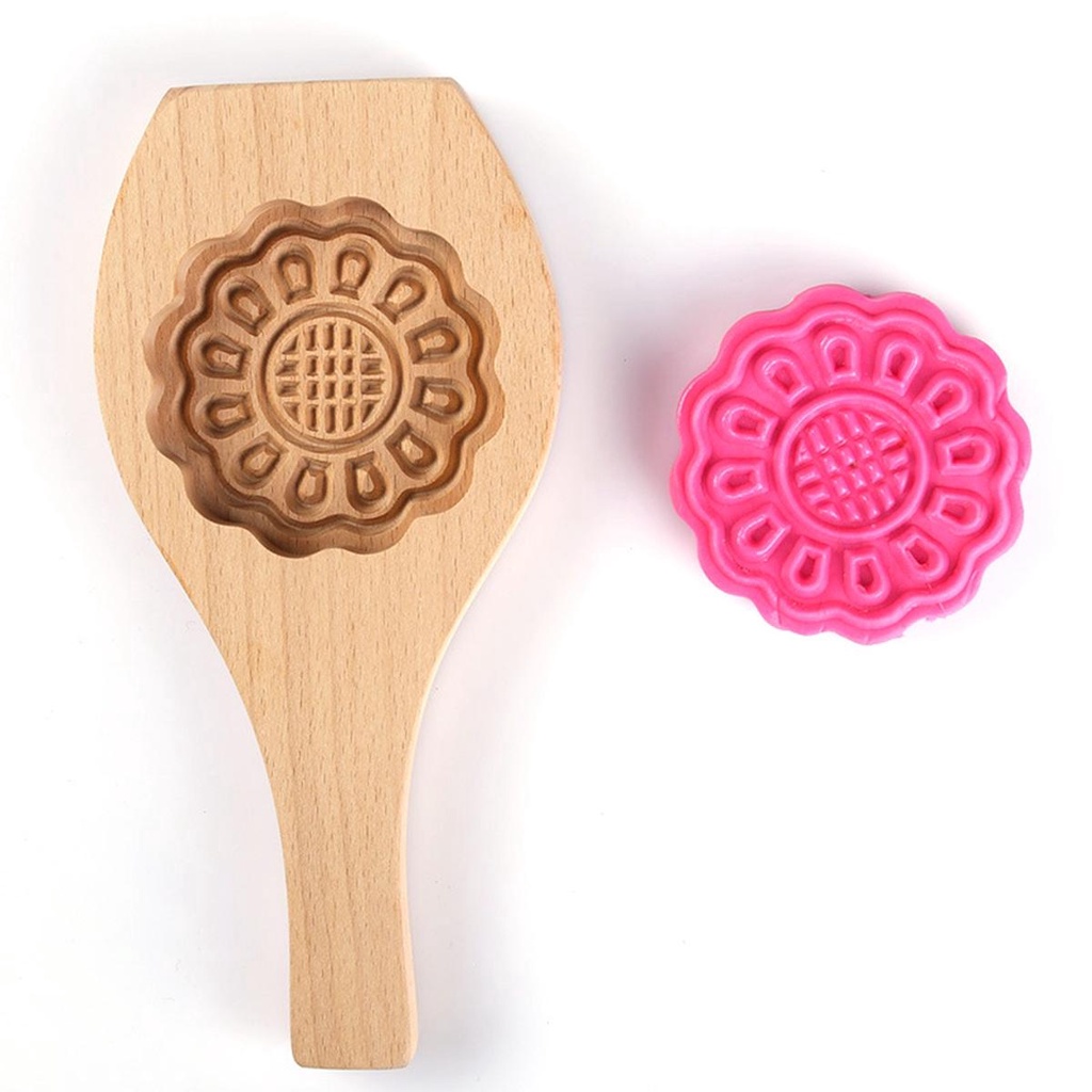AUGUSTINA Khuôn Làm Bánh Trung Thu / Bánh Trung Thu Bằng Gỗ 3D