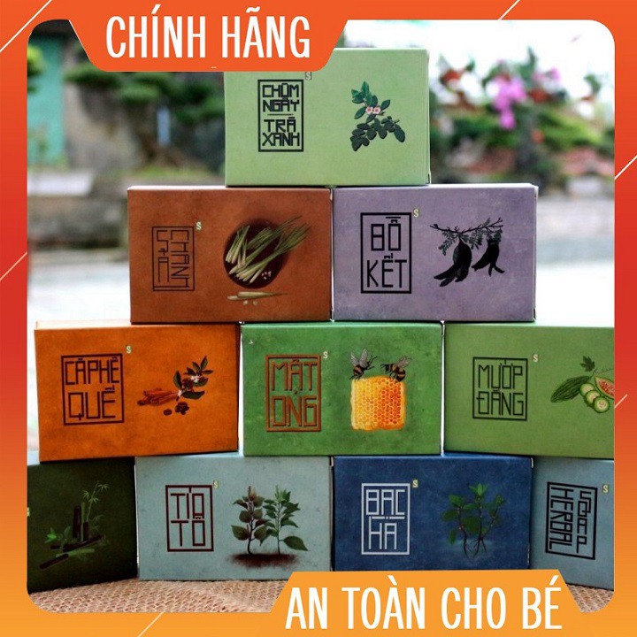 Xà bông Sinh Dược Tía tô, xà bông cục handmade 100gr, Xà bông thiên nhiên,mùi hương nhu thơm nhẹ,làm sạch sâu diệt khuẩn