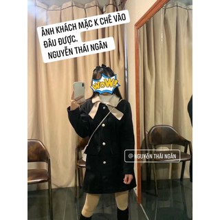 áo dạ cổ nơ