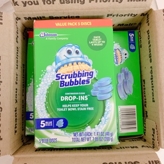Viên xả bồn cầu Mỹ Crubbing Bubbles hộp 5 viên