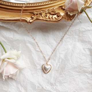 Vòng cổ nữ dây chuyền nữ hình trái tim hàn quốc vintage La Poire