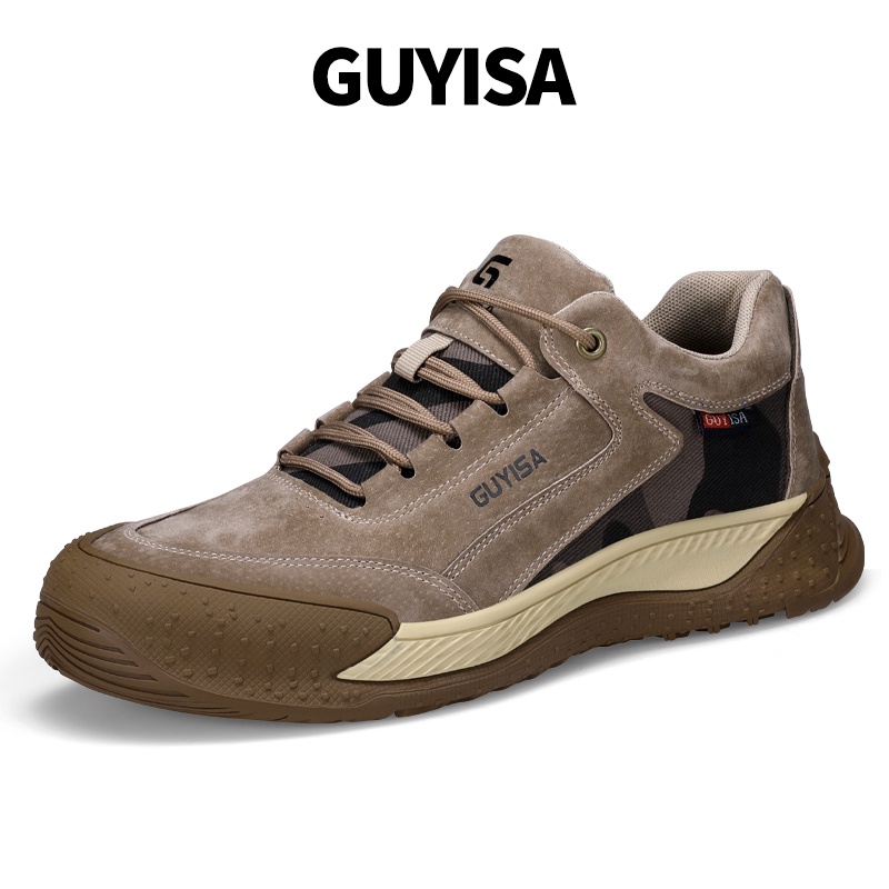 Giày bảo hộ lao động GUYISA 0281 0281G 37-45 cổ thấp bằng vải bạt họa tiết rằn ri chống trượt an toàn